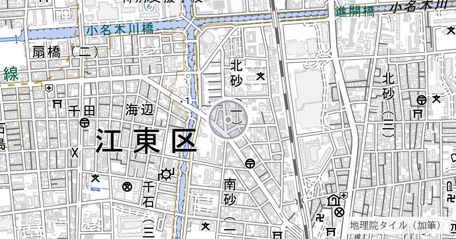 東京大空襲・戦災資料センターの位置を示す地図
