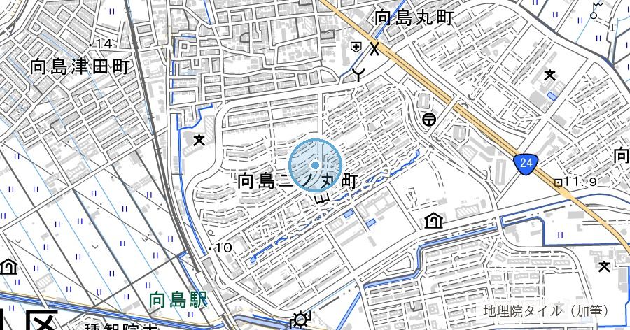 巨椋池の干拓（京都府下最大の淡水湖が消えた国営干拓地）の位置を示す地図