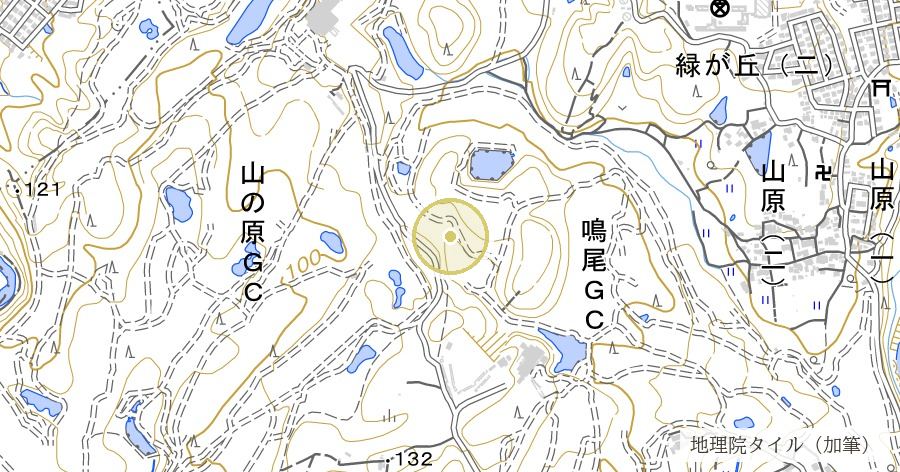 多田銀銅山に伝わる豊臣埋蔵金伝説の位置を示す地図